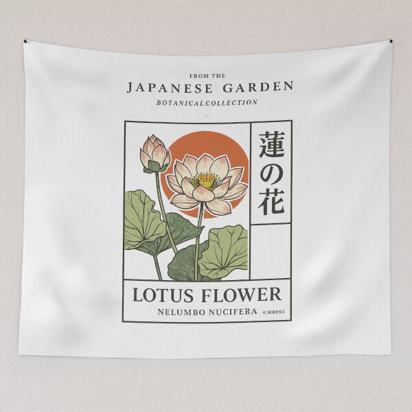 Artikelvorschau, Lotusblumen-Druck aus dem Japanischen Garten entworfen und verkauft von Matinez Pink.