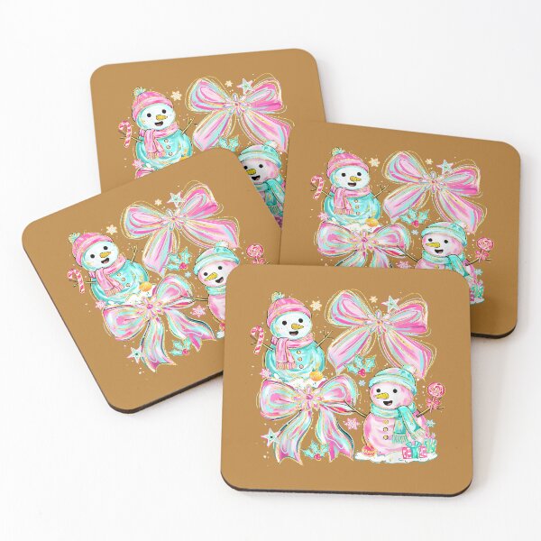Item preview, Snowman Coquette Bow Merry Christmas Watercolor designed and sold by MichelLoveHaris.