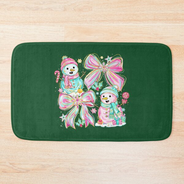 Item preview, Snowman Coquette Bow Merry Christmas Watercolor designed and sold by MichelLoveHaris.
