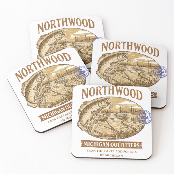 Item preview, Northwood Michigan Outfitters Fishing T-Shirt designed and sold by Matinez Pink.