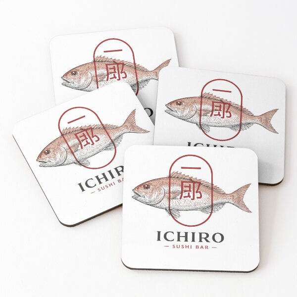 Item preview, Ichiro Sushi Bar Fish Logo T-Shirt designed and sold by Matinez Pink.