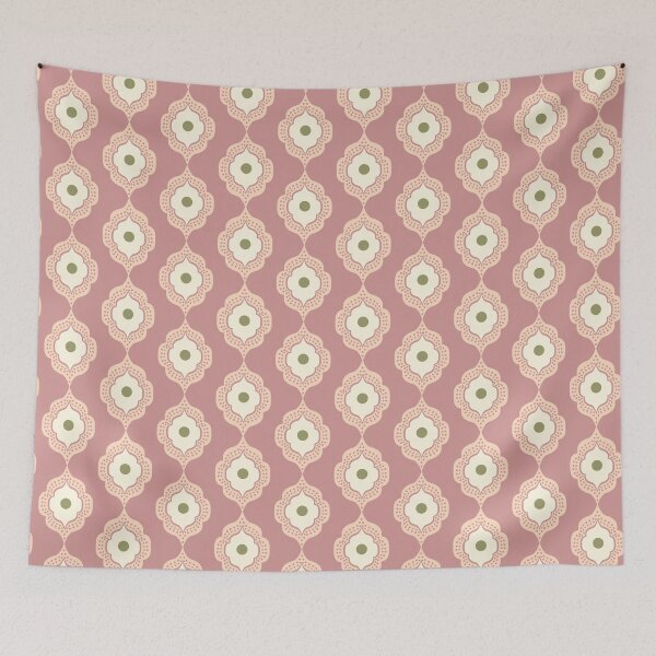Item preview, Vintage Pink Moroccan Olive Dot Pattern designed and sold by Sam Heaney Design.