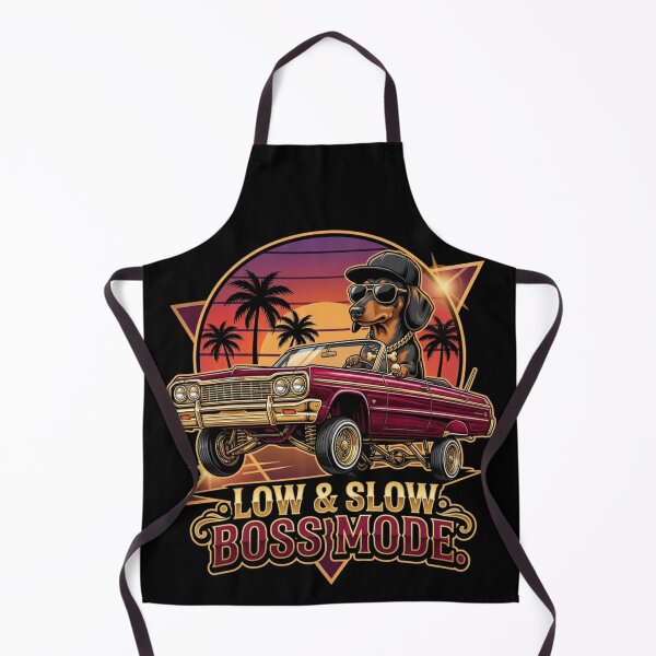Item preview, Low & Slow Boss Mode Lowrider Dachshund Shirt | West Coast Hip Hop Streetwear Design designed and sold by PLUSHIWORLDtm.