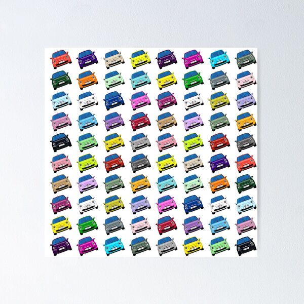 Item preview, Funky cool Fiat 500 in multicolour designed and sold by icgraphicdesign.