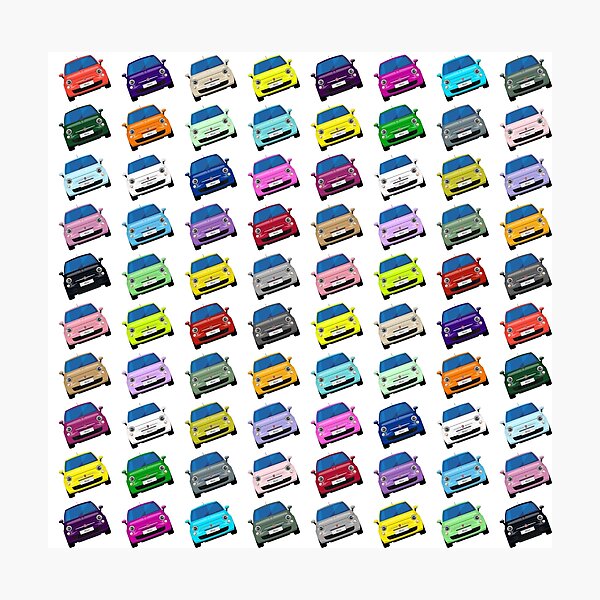Item preview, Funky cool Fiat 500 in multicolour designed and sold by icgraphicdesign.