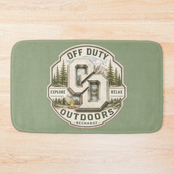 Item preview, Off Duty Outdoors – Explore Relax Recharge Mountain Camping Adventure designed and sold by Off-DutyDesign.