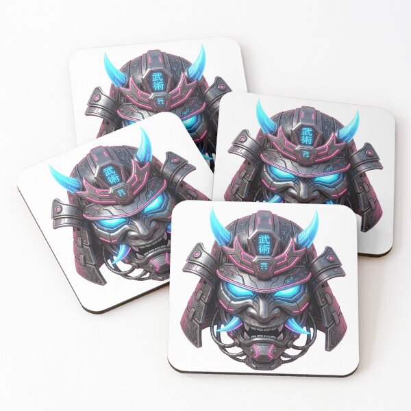 Item preview, Cyberpunk Samurai Mask – Futuristic Japanese Warrior designed and sold by veloramode.
