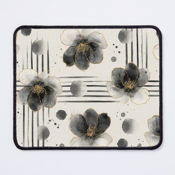 Item preview, Gothic Black Watercolor Floral Pattern designed and sold by wissal.studio.