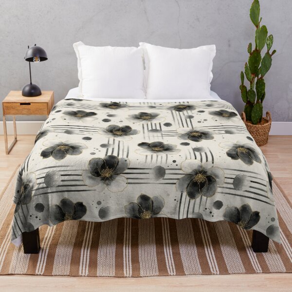 Item preview, ​Gothic Black Watercolor Floral Pattern designed and sold by Thewissal.