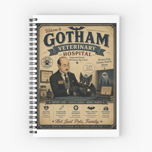 Item preview, Gotham Veterinary Hospital Vintage Poster designed and sold by Lavoretty.