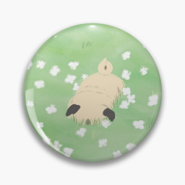 Item preview, Pug in flower field designed and sold by LivingwithPasta.