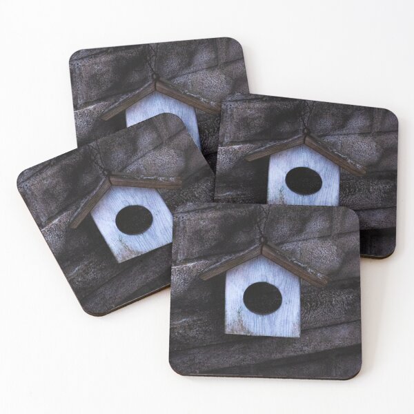 Item preview, Weathered Birdhouse on a Dark Stone Wall designed and sold by LueNoir.