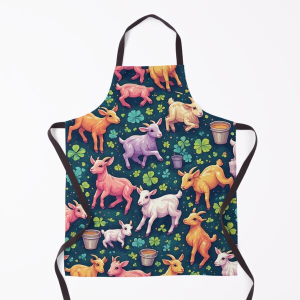 Item preview, Whimsical Pastel Goats in Clover Field designed and sold by dcohea.