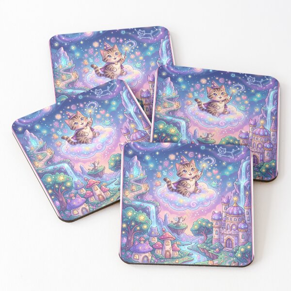 Item preview, Cute Wizard Cat Magical Kingdom Fantasy designed and sold by ArtdesignsA.