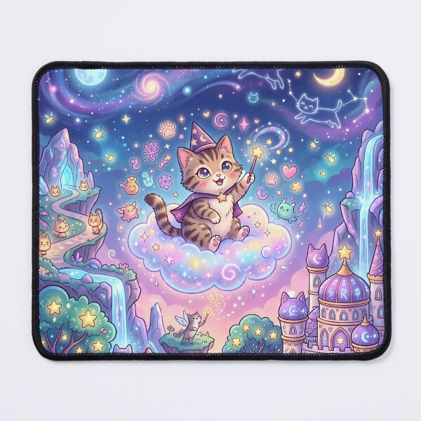 Item preview, Cute Wizard Cat Magical Kingdom Fantasy designed and sold by ArtdesignsA.