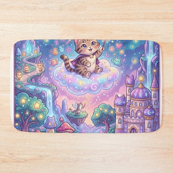 Item preview, Cute Wizard Cat Magical Kingdom Fantasy designed and sold by ArtdesignsA.