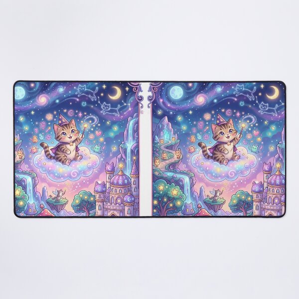 Item preview, Cute Wizard Cat Magical Kingdom Fantasy designed and sold by ArtdesignsA.