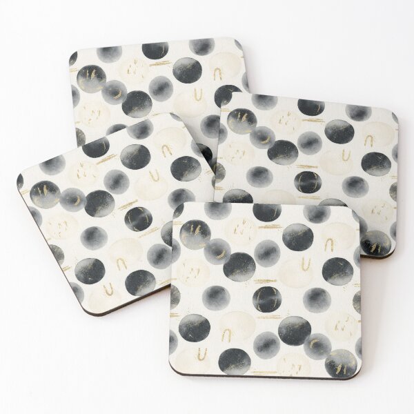 Item preview, Minimalist Luxury Black Watercolor Polka Dot Pattern designed and sold by wissal.studio.