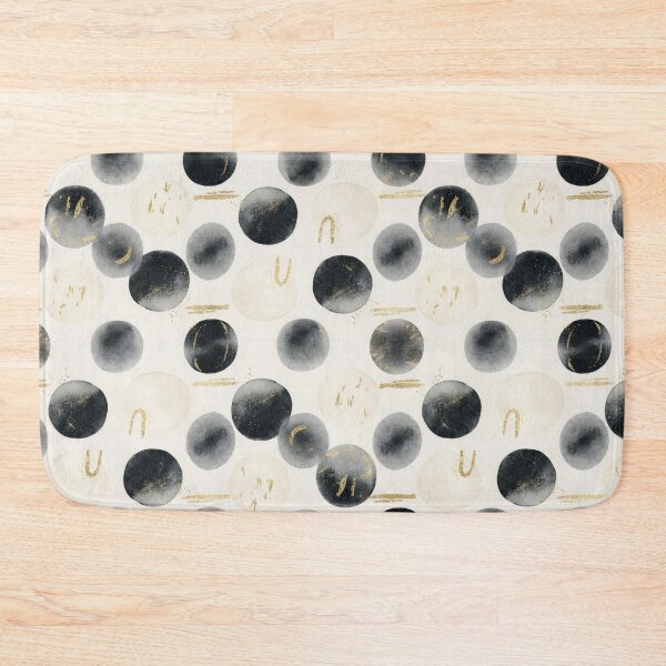 Item preview, Minimalist Luxury Black Watercolor Polka Dot Pattern designed and sold by wissal.studio.