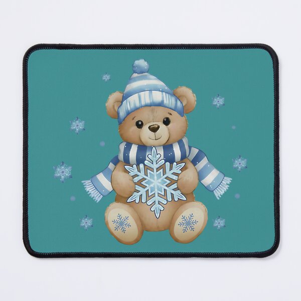 Item preview, Bear Blue Snowflake Watercolor Aesthetic designed and sold by JohannaLilly.