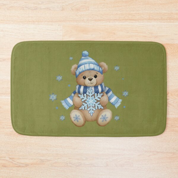 Item preview, Bear Blue Snowflake Watercolor Aesthetic designed and sold by JohannaLilly.