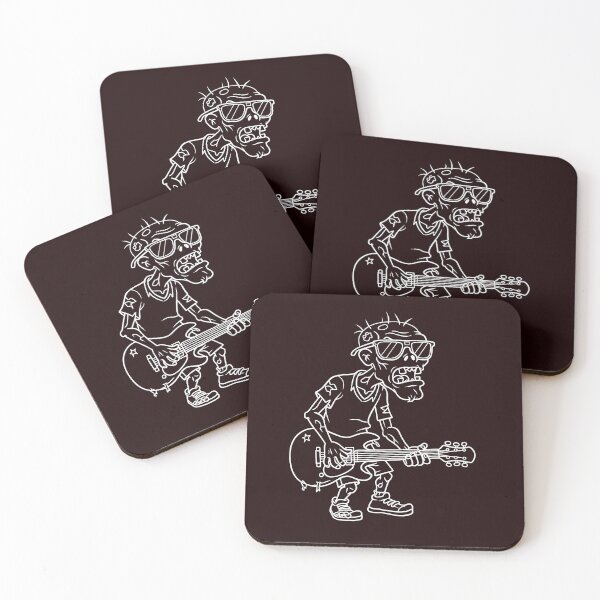 Item preview, Zombie Rock Guitarist Cartoon Illustration designed and sold by ArtPer-design.