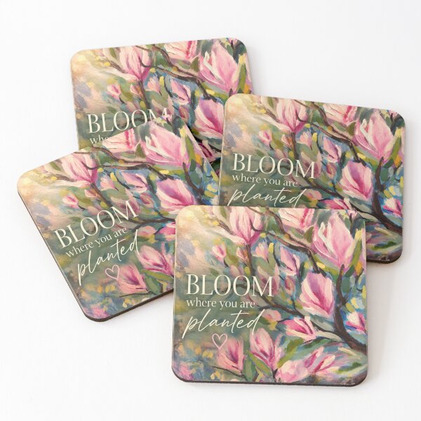 Item preview, Magnolia in Bloom — Impressionist Floral Motivational Art designed and sold by Iail Ioa.