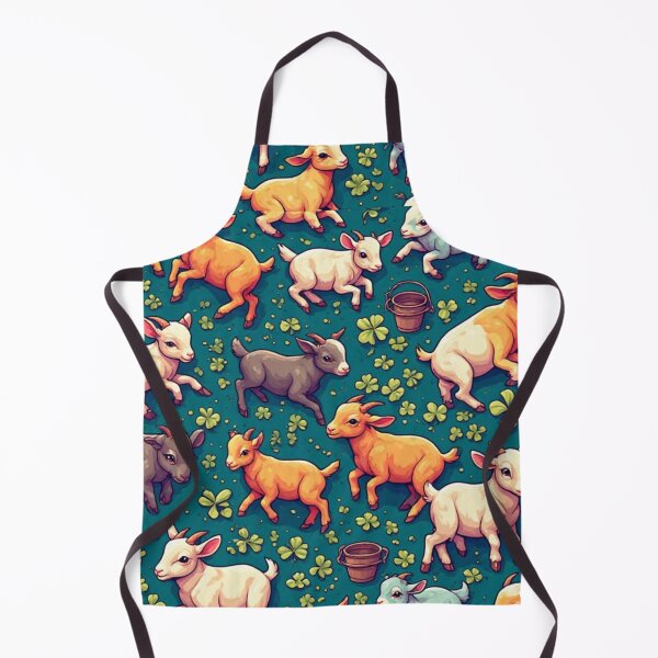 Item preview, Whimsical Pastel Goats in Clover Field designed and sold by dcohea.