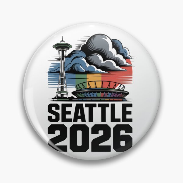 Item preview, Seattle 2026  Space Needle Stadium Skyline T-Shirt V1 designed and sold by DarylWelsh2024.