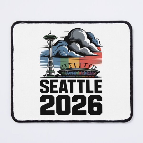 Item preview, Seattle 2026  Space Needle Stadium Skyline T-Shirt V1 designed and sold by DarylWelsh2024.