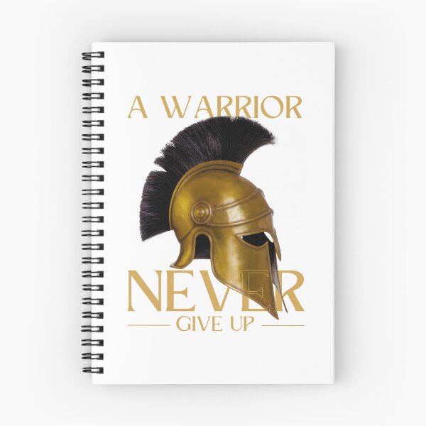 Item preview, A Warrior Never Give Up - Golden Spartan Helmet Motivational Design designed and sold by PrimalBeastLab.