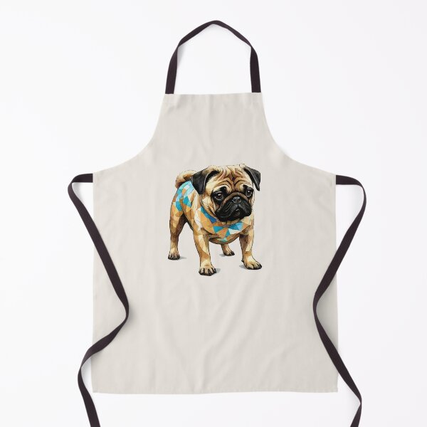 Item preview, Geometric Pug Art – Modern Pet Art designed and sold by Tklezardesigns.