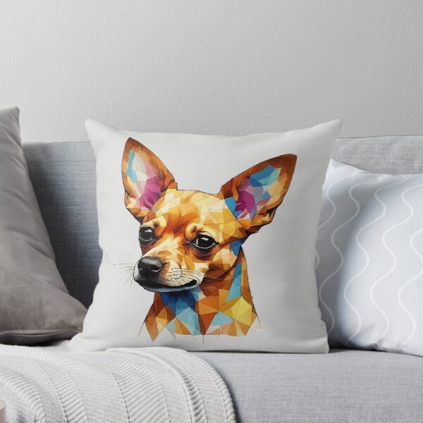 Item preview, Geometric Chihuahua Art – Modern Pet Art designed and sold by Tklezardesigns.