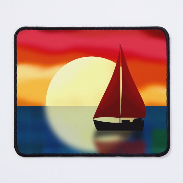 Item preview, Boat with Red Sails at Sunset designed and sold by Andrew  Hitchen.
