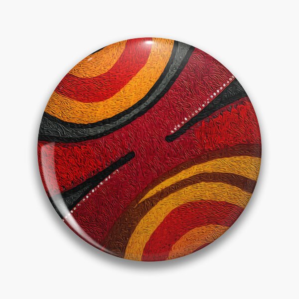 Item preview, Two Domes: Australian Aboriginal Art Tribal Wall Painting designed and sold by GrinGalore.