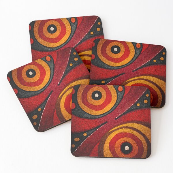 Item preview, Two Domes: Australian Aboriginal Art Tribal Wall Painting designed and sold by GrinGalore.