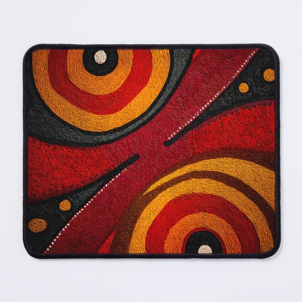 Item preview, Two Domes: Australian Aboriginal Art Tribal Wall Painting designed and sold by GrinGalore.
