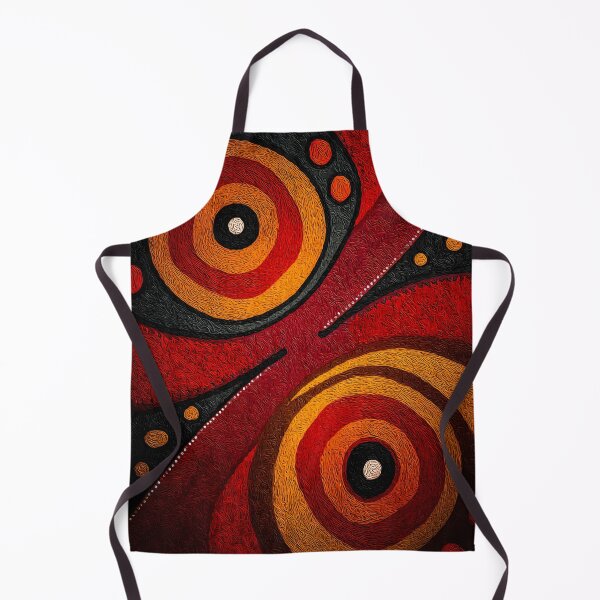 Item preview, Two Domes: Australian Aboriginal Art Tribal Wall Painting designed and sold by GrinGalore.