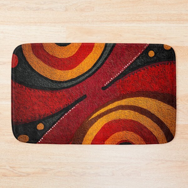 Item preview, Two Domes: Australian Aboriginal Art Tribal Wall Painting designed and sold by GrinGalore.