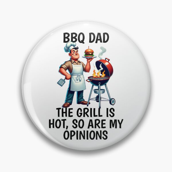Artikelvorschau, BBQ-Papa: Der Grill ist heiß, meine Meinung auch – T-Shirt | Grill-Shirt für Väter entworfen und verkauft von SimpleJoy-SJT.
