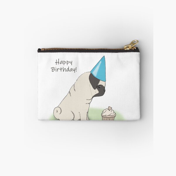 Item preview, Happy Birthday pug designed and sold by LivingwithPasta.