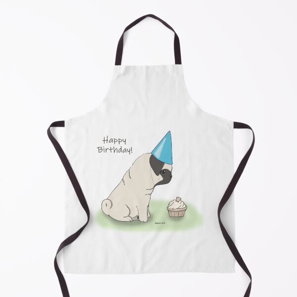 Item preview, Happy Birthday pug designed and sold by LivingwithPasta.