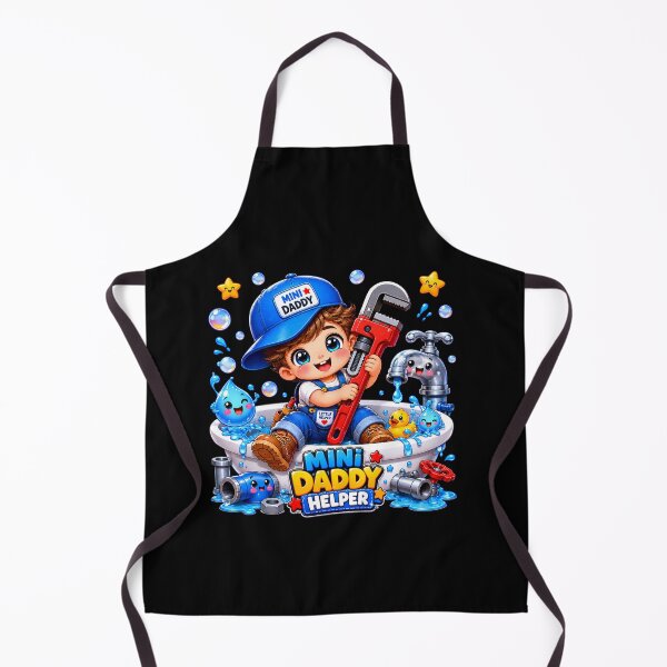 Item preview, Mini Daddy helper plumber boy | Cute kawaii toddler plumbing design designed and sold by HiPatti.