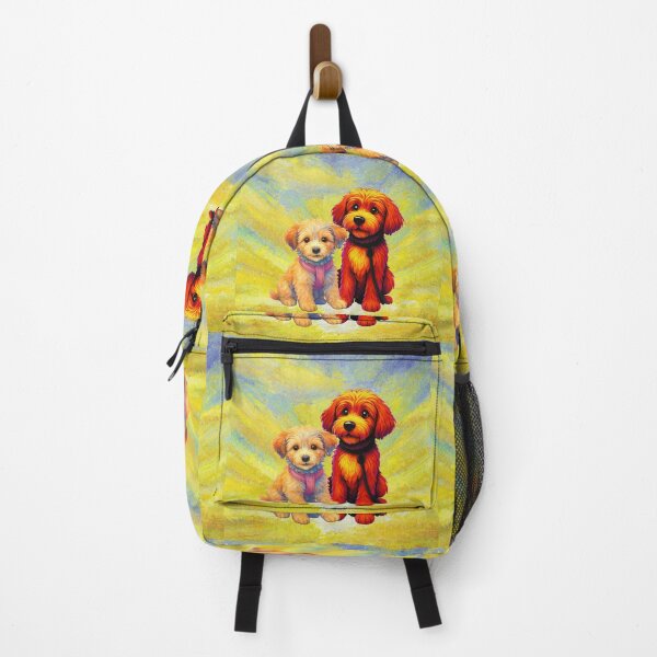 Item preview, Doodle pups in sunrise painting designed and sold by Doodles Down South.
