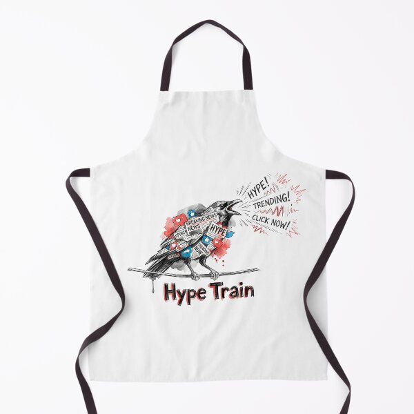 Item preview, The Hype Train Crow - Social Media Noise Illustration designed and sold by SoulPT.