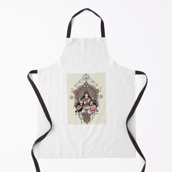 Item preview, Goddess Saraswati Mandala Art – Hindu Spiritual Illustration designed and sold by Khatumeye.