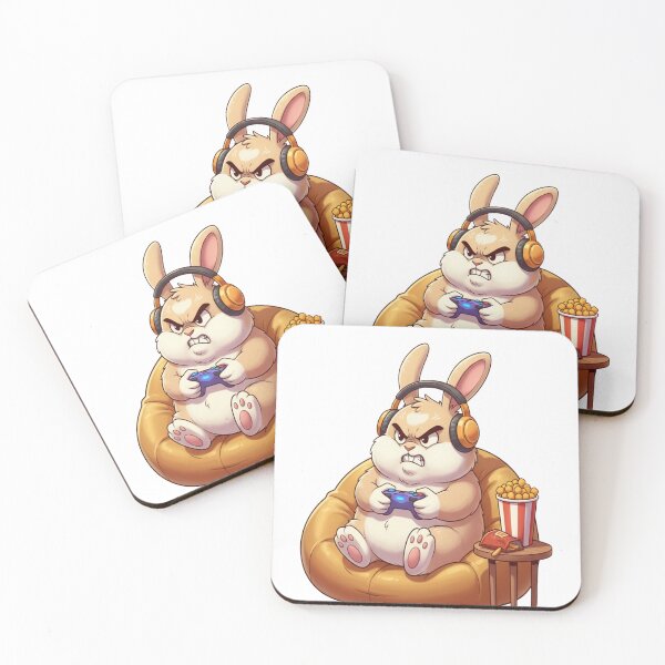Item preview, Funny Rabbit Meme Humor Collection - Angry Gamer Bunny Cartoon – Funny Rabbit Gaming Meme designed and sold by MiraLumeStudio.