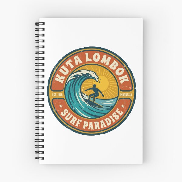 Item preview, Retro 70s Surf Badge Kuta Lombok Indonesia designed and sold by DuckOddity.
