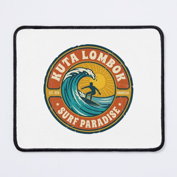 Item preview, Retro 70s Surf Badge Kuta Lombok Indonesia designed and sold by DuckOddity.