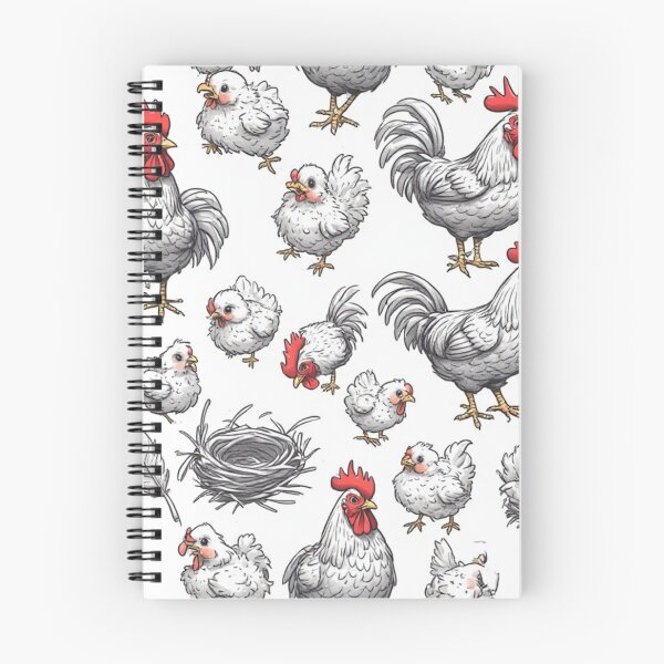 Item preview, Vintage Farmhouse Rooster and Chick Sketch Pattern designed and sold by dcohea.